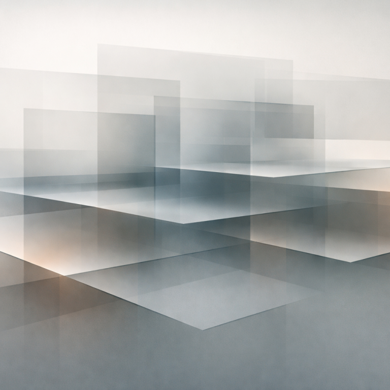 Abstract layered planes illustrating cross-tier signal divergence in the semiconductor value chain