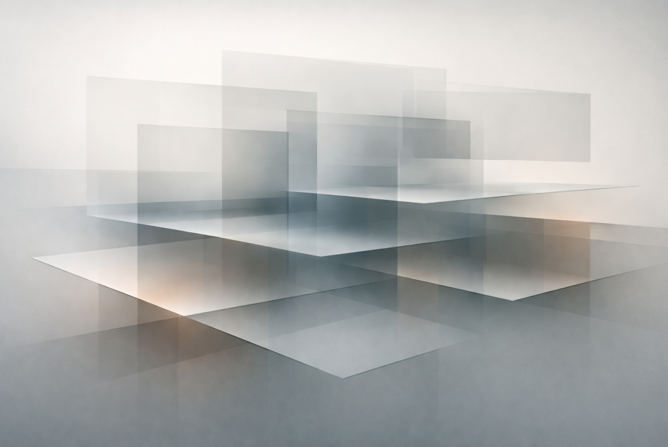 Abstract layered planes illustrating cross-tier signal divergence in the semiconductor value chain